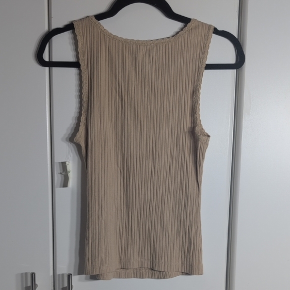 Aerie Tan Ribbed Tank Top - Picture 5 of 5